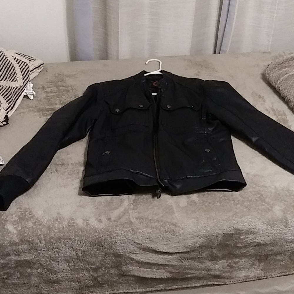 Men's Black G By Guess Faux Leather Jacket